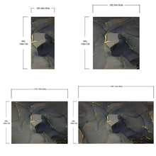 Carregar imagem no visualizador da galeria, Abstract Black and Gold Agate Marble Stone Pattern Wall Mural. Removable Peel and Stick Wallpaper. #6454