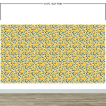 Carregar imagem no visualizador da galeria, Yellow Floral Flower Background Pattern Wall Mural. #6456