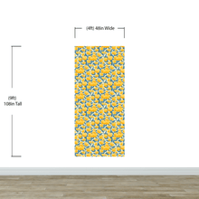 Carregar imagem no visualizador da galeria, Yellow Floral Flower Background Pattern Wall Mural. #6456