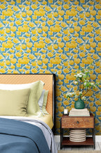 Carregar imagem no visualizador da galeria, Yellow Floral Flower Background Pattern Wall Mural. #6456