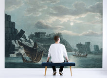 Carregar imagem no visualizador da galeria, The Island of Tortosa from Views in the Ottoman Dominions Illustration Wall Mural. Sailing through the Mediterranean Islands. #6457