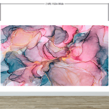 Carregar imagem no visualizador da galeria, Abstract Alcohol Ink Pattern Wall Mural. Agate Design. Removable Peel and Stick Wallpaper. #6461