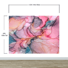 Carregar imagem no visualizador da galeria, Abstract Alcohol Ink Pattern Wall Mural. Agate Design. Removable Peel and Stick Wallpaper. #6461