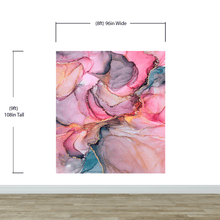 Carregar imagem no visualizador da galeria, Abstract Alcohol Ink Pattern Wall Mural. Agate Design. Removable Peel and Stick Wallpaper. #6461