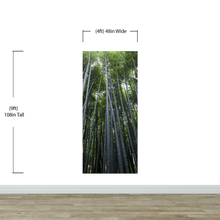Load image into Gallery viewer, Tall Bamboo Tree Forest Wall Mural. Peaceful, Serenity, Zen Background Wallpaper. #6463