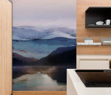 Carregar imagem no visualizador da galeria, Watercolor Painting of Mountain View Retreat Wall Mural. #6464