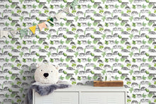 Carregar imagem no visualizador da galeria, Tiger and Leopard Wallpaper Pattern. Safari Animal Print Wall Mural. #6478