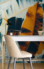 Carregar imagem no visualizador da galeria, Tropical Leaves Foliage Abstract Wall Mural. Dark Color Patterns. #6479