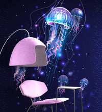 Carregar imagem no visualizador da galeria, Jellyfish Wallpaper. Underwater Ocean Scene Wall Mural. #6480