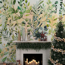 Carregar imagem no visualizador da galeria, Eucalyptus Wallpaper in Pastel Color Watercolor. #6483