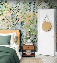 Carregar imagem no visualizador da galeria, Eucalyptus Wallpaper in Pastel Color Watercolor. #6483