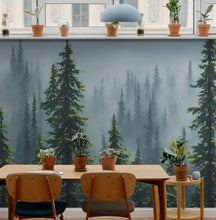 Carregar imagem no visualizador da galeria, Nature Rainforest Wall Mural Wallpaper. Misty Forest Landscape. #6494