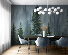 Carregar imagem no visualizador da galeria, Nature Rainforest Wall Mural Wallpaper. Misty Forest Landscape. #6494
