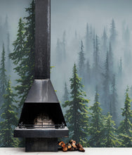 Carregar imagem no visualizador da galeria, Nature Rainforest Wall Mural Wallpaper. Misty Forest Landscape. #6494