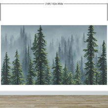 Carregar imagem no visualizador da galeria, Nature Rainforest Wall Mural Wallpaper. Misty Forest Landscape. #6494