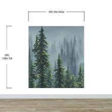 Carregar imagem no visualizador da galeria, Nature Rainforest Wall Mural Wallpaper. Misty Forest Landscape. #6494