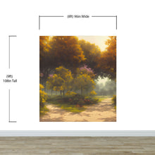Carregar imagem no visualizador da galeria, Vintage Trees in Park Wallpaper. Peel and Stick Wall Mural. #6496