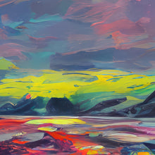 Load image into Gallery viewer, Aurora Borealis Wallpaper, Peel and Stick Wall Mural. Northern Lights Art Painting. Colorful Wallpaper. #6498