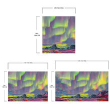 Load image into Gallery viewer, Aurora Borealis Wallpaper, Peel and Stick Wall Mural. Northern Lights Art Painting. Colorful Wallpaper. #6498