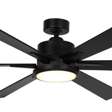 Carregar imagem no visualizador da galeria, 65" Amold Industrial Downrod Mount Ceiling Fan with Lighting and Remote Control