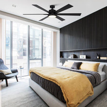 Carregar imagem no visualizador da galeria, 65" Amold Industrial Downrod Mount Ceiling Fan with Lighting and Remote Control