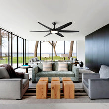 Carregar imagem no visualizador da galeria, 65" Industrial DC Motor Downrod Mount Ceiling Fan with Lighting and Remote Control