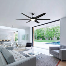 Carregar imagem no visualizador da galeria, 65" Industrial DC Motor Downrod Mount Ceiling Fan with Lighting and Remote Control