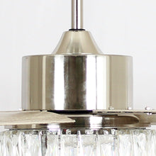 Carregar imagem no visualizador da galeria, 65" Modern Brushed Nickel DC Motor Downrod Mount Reversible Ceiling Fan with Lighting and Remote Control