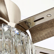 Carregar imagem no visualizador da galeria, 65" Modern Brushed Nickel DC Motor Downrod Mount Reversible Ceiling Fan with Lighting and Remote Control