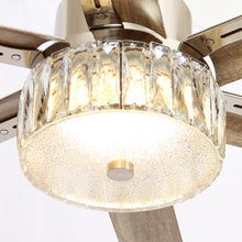 Carregar imagem no visualizador da galeria, 65" Modern Brushed Nickel DC Motor Downrod Mount Reversible Ceiling Fan with Lighting and Remote Control