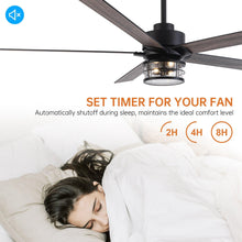 Carregar imagem no visualizador da galeria, 65" Modern Reversible Ceiling Fan with Lighting and Remote Control