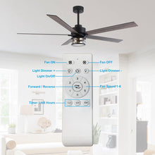 Carregar imagem no visualizador da galeria, 65" Modern Reversible Ceiling Fan with Lighting and Remote Control