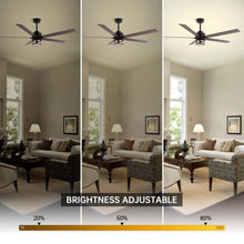 Carregar imagem no visualizador da galeria, 65" Modern Reversible Ceiling Fan with Lighting and Remote Control