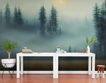 Carregar imagem no visualizador da galeria, Misty Forest Wallpaper, Peel and Stick Wall Mural. #6501
