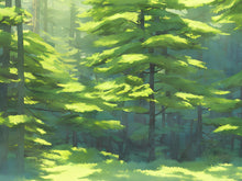 Carregar imagem no visualizador da galeria, Evergreen Forest Wall Mural. Peel and Stick Wallpaper. #6502