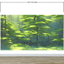 Carregar imagem no visualizador da galeria, Evergreen Forest Wall Mural. Peel and Stick Wallpaper. #6502