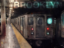 Carregar imagem no visualizador da galeria, Brooklyn Art Wallpaper. Subway 6 Train Peel and Stick Wall Mural #6516