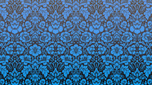 Load image into Gallery viewer, Damask Wallpaper Blue Color on Dark Background Pattern Wallpaper Peel and Stick Wall Mural Home Decor #6518