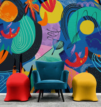 Load image into Gallery viewer, Colorful Boho Modern Wall Art Wallpaper Modern Home Decor Geometric Wallpaper #6521