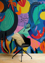 Load image into Gallery viewer, Colorful Boho Modern Wall Art Wallpaper Modern Home Decor Geometric Wallpaper #6521