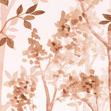 Carregar imagem no visualizador da galeria, Sepia Tone Nursery Woodland Forest Wallpaper. Watercolor Birch Tree Forest Wall Mural. #6526
