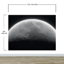 Carregar imagem no visualizador da galeria, Moon Wallpaper. Black and White Wall Decor. #6532