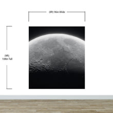 Carregar imagem no visualizador da galeria, Moon Wallpaper. Black and White Wall Decor. #6532