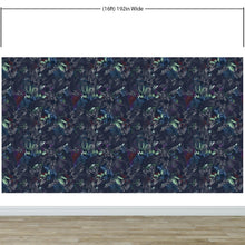 Carregar imagem no visualizador da galeria, Pastel Color Tropical Leaves In a Dark Jungle Background Wallpaper #6537