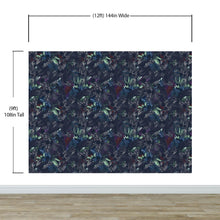 Carregar imagem no visualizador da galeria, Pastel Color Tropical Leaves In a Dark Jungle Background Wallpaper #6537