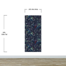 Carregar imagem no visualizador da galeria, Pastel Color Tropical Leaves In a Dark Jungle Background Wallpaper #6537