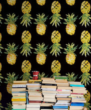 Carregar imagem no visualizador da galeria, Pineapple Wallpaper. Pink, Purple, or Black Color Peel and Stick Wall Mural. #6538