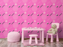 Carregar imagem no visualizador da galeria, 80's Wallpaper Neon Pink. 90’s Vintage Pink Memphis Wallpaper. I Love 80s. #6539