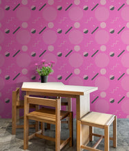Carregar imagem no visualizador da galeria, 80's Wallpaper Neon Pink. 90’s Vintage Pink Memphis Wallpaper. I Love 80s. #6539