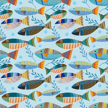 Carregar imagem no visualizador da galeria, Underwater Fish Wallpaper. Colorful Tropical Fish Pattern Peel and Stick Wall Mural. #6540